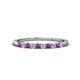 1 - Emlynn 2.40 mm Amethyst and Lab Grown Diamond 10 Stone Wedding Band 