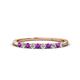 1 - Emlynn 2.40 mm Amethyst and Lab Grown Diamond 10 Stone Wedding Band 