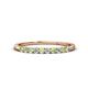 1 - Emlynn 2.40 mm Peridot and Lab Grown Diamond 10 Stone Wedding Band 