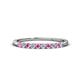 1 - Emlynn 2.40 mm Pink Sapphire and Lab Grown Diamond 10 Stone Wedding Band 