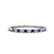 1 - Emlynn 2.40 mm Iolite and Lab Grown Diamond 10 Stone Wedding Band 