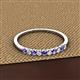 2 - Emlynn 2.40 mm Iolite and Lab Grown Diamond 10 Stone Wedding Band 