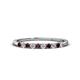 1 - Emlynn 2.40 mm Red Garnet and Lab Grown Diamond 10 Stone Wedding Band 