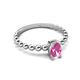 5 - Helen Bold Oval Cut Pink Sapphire Solitaire Promise Ring 