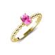 4 - Helen Bold Oval Cut Pink Sapphire Solitaire Promise Ring 