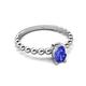5 - Helen Bold Oval Cut Tanzanite Solitaire Promise Ring 