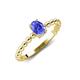 4 - Helen Bold Oval Cut Tanzanite Solitaire Promise Ring 