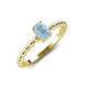 4 - Helen Bold Oval Cut Aquamarine Solitaire Promise Ring 