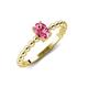 4 - Helen Bold Oval Cut Pink Tourmaline Solitaire Promise Ring 