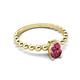 5 - Helen Bold Oval Cut Pink Tourmaline Solitaire Promise Ring 