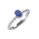 4 - Helen Bold Oval Cut Iolite Solitaire Promise Ring 