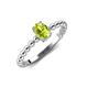 4 - Helen Bold Oval Cut Peridot Solitaire Promise Ring 