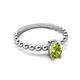 5 - Helen Bold Oval Cut Peridot Solitaire Promise Ring 