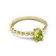 5 - Helen Bold Oval Cut Peridot Solitaire Promise Ring 