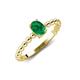 4 - Helen Bold Oval Cut Emerald Solitaire Promise Ring 