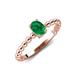 4 - Helen Bold Oval Cut Emerald Solitaire Promise Ring 