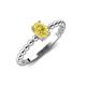 4 - Helen Bold Oval Cut Yellow Sapphire Solitaire Promise Ring 