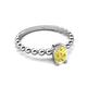 5 - Helen Bold Oval Cut Yellow Sapphire Solitaire Promise Ring 