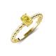 4 - Helen Bold Oval Cut Yellow Sapphire Solitaire Promise Ring 