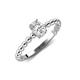 4 - Helen Bold Oval Cut White Sapphire Solitaire Promise Ring 