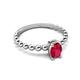5 - Helen Bold Oval Cut Ruby Solitaire Promise Ring 