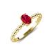 4 - Helen Bold Oval Cut Ruby Solitaire Promise Ring 