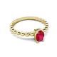 5 - Helen Bold Oval Cut Ruby Solitaire Promise Ring 