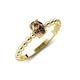 4 - Helen Bold Oval Cut Smoky Quartz Solitaire Promise Ring 