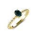 4 - Helen Bold Oval Cut London Blue Topaz Solitaire Promise Ring 