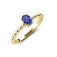 4 - Helen Bold Oval Cut Iolite Solitaire Promise Ring 