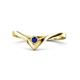 1 - Shana Bold Solitaire Round Blue Sapphire "V" Promise Ring 