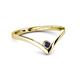 2 - Shana Bold Solitaire Round Blue Sapphire "V" Promise Ring 