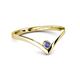 2 - Shana Bold Solitaire Round Tanzanite "V" Promise Ring 