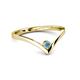 2 - Shana Bold Solitaire Round Blue Topaz "V" Promise Ring 