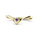 1 - Shana Bold Solitaire Round Iolite "V" Promise Ring 