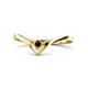 1 - Shana Bold Solitaire Round Red Garnet "V" Promise Ring 