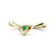 1 - Shana Bold Solitaire Round Emerald "V" Promise Ring 