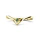 1 - Shana Delicat Round Lab Created Alexandrite "V" Promise Ring 