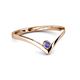 2 - Shana Bold Solitaire Round Tanzanite "V" Promise Ring 