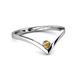 2 - Shana Bold Solitaire Round Citrine "V" Promise Ring 