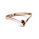 2 - Shana Bold Solitaire Round Red Garnet "V" Promise Ring 