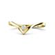 1 - Shana Bold Solitaire Round White Sapphire "V" Promise Ring 