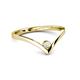 2 - Shana Bold Solitaire Round White Sapphire "V" Promise Ring 