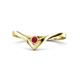 1 - Shana Bold Solitaire Round Ruby "V" Promise Ring 