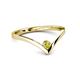 2 - Shana Bold Solitaire Round Yellow Diamond "V" Promise Ring 