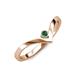 3 - Shana Delicat Round Lab Created Alexandrite "V" Promise Ring 