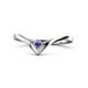 1 - Shana Bold Solitaire Round Iolite "V" Promise Ring 