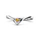 1 - Shana Bold Solitaire Round Citrine "V" Promise Ring 