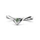 1 - Shana Delicat Round Lab Created Alexandrite "V" Promise Ring 