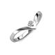 3 - Shana Bold Solitaire Round Diamond "V" Promise Ring 